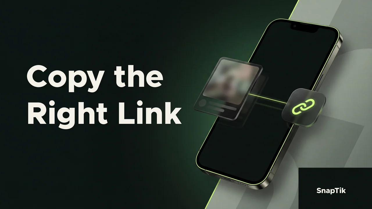 Conceptual phone, link card and connected video tile illustrating a specific post address.