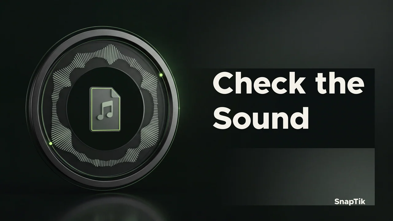 Conceptual audio waveform and media file with markers for comparing sound.